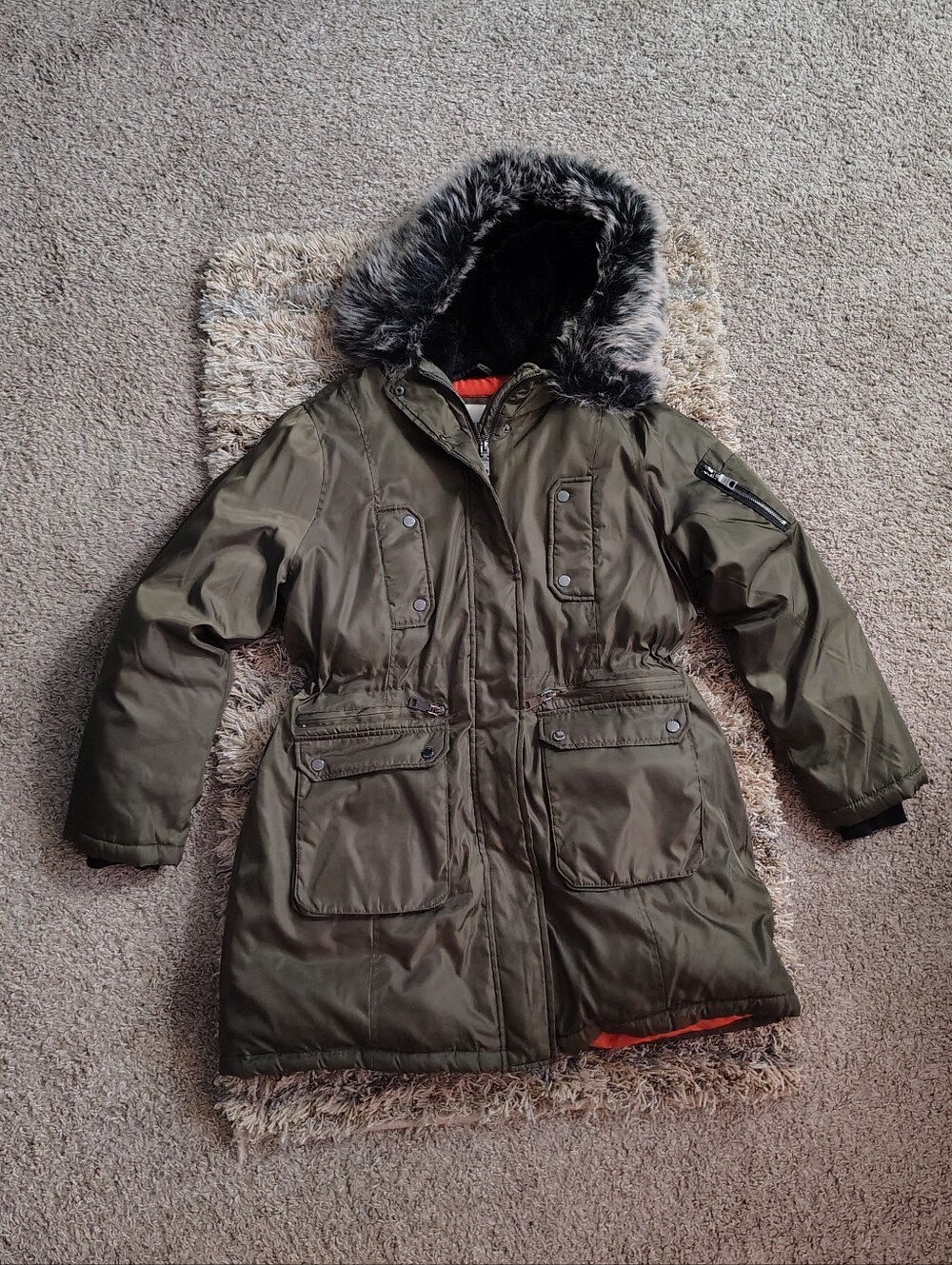 Steve Madden Olive Anorak Puffer Coat